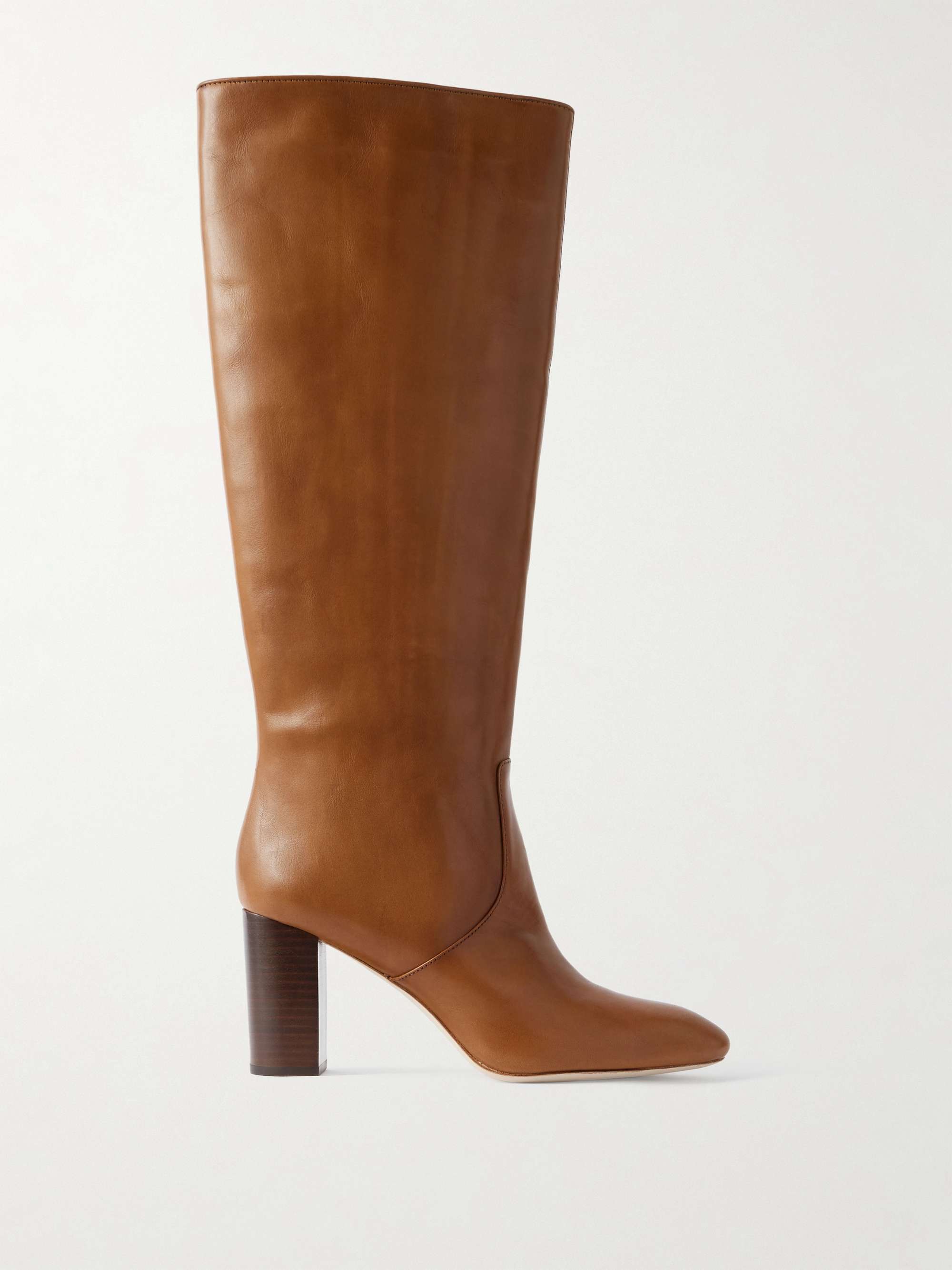 Goldy Leather Knee Boots