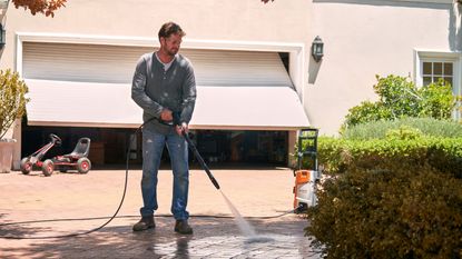 how to clean a driveway – stihl pressure washer