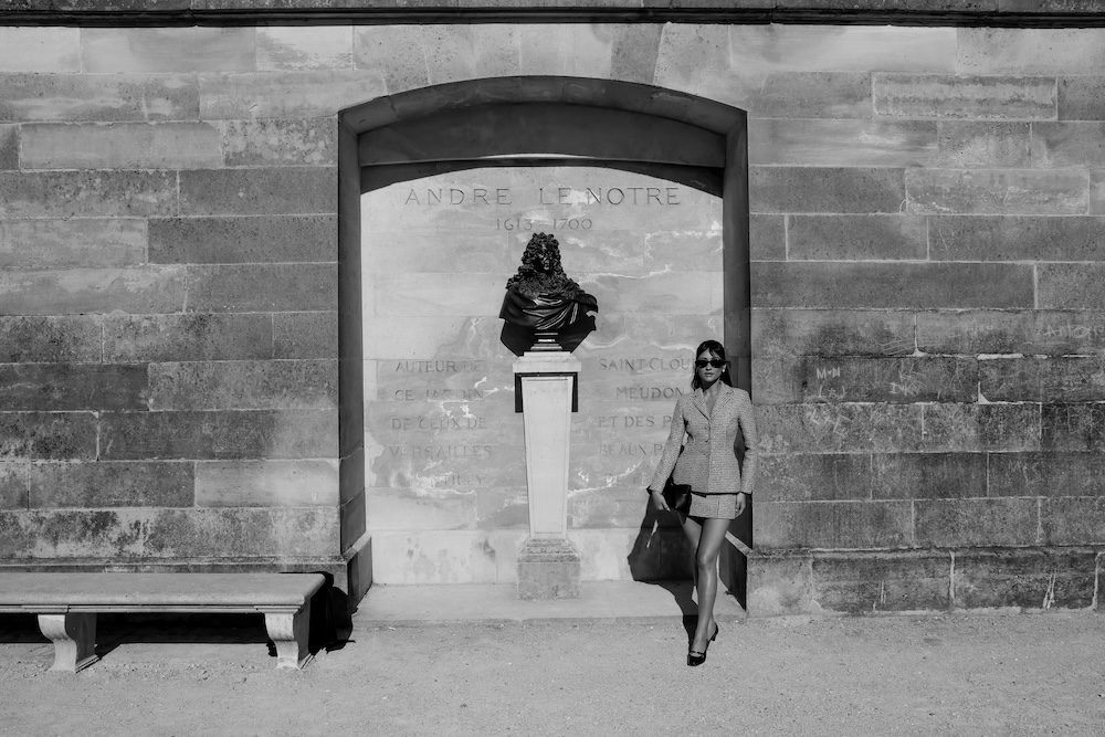 Shay Mitchell gets ready for her appearance at the Dior Fall 2026 fashion show