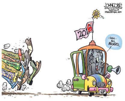 Political cartoon U.S. GOP 2016 election
