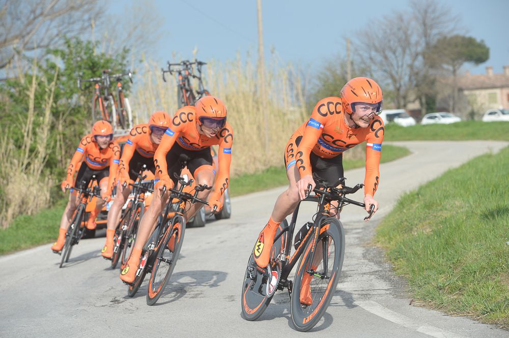 CCC Sprandi Polkowice on the course.