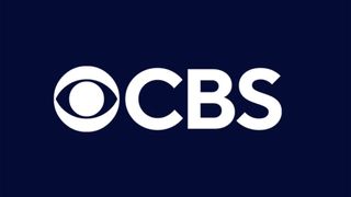 Screenshot of logo from video on CBS press site with Eye network symbol and white text on blue background.