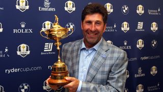 Jose Maria Olazabal with the Ryder Cup in 2012