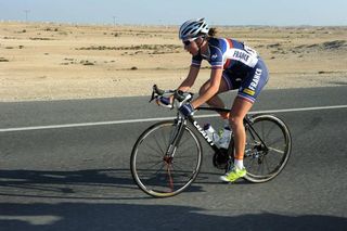 Aude Biannic, on the attack in the 2014 Tour of Qatar, will be part of the Spanish Lointek team's line-up for the inaugural Women's Tour in Great Britain
