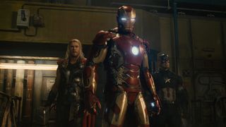 Iron Man, Thor and Captain America in "Avengers: Age of Ultron."