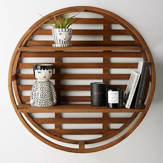 Wooden floating shelf