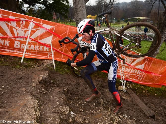 Collegiate racing at the USA Cycling Cyclo-cross National Championships in Austin.