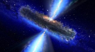 An artists impression of active galactic nucleus