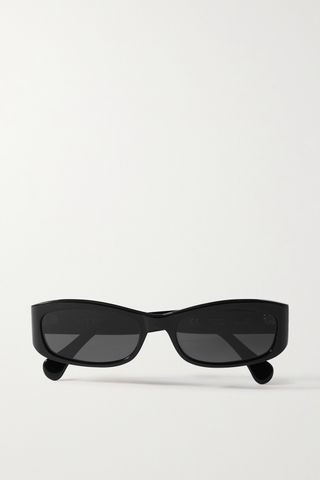 Leila rectangular-frame acetate sunglasses