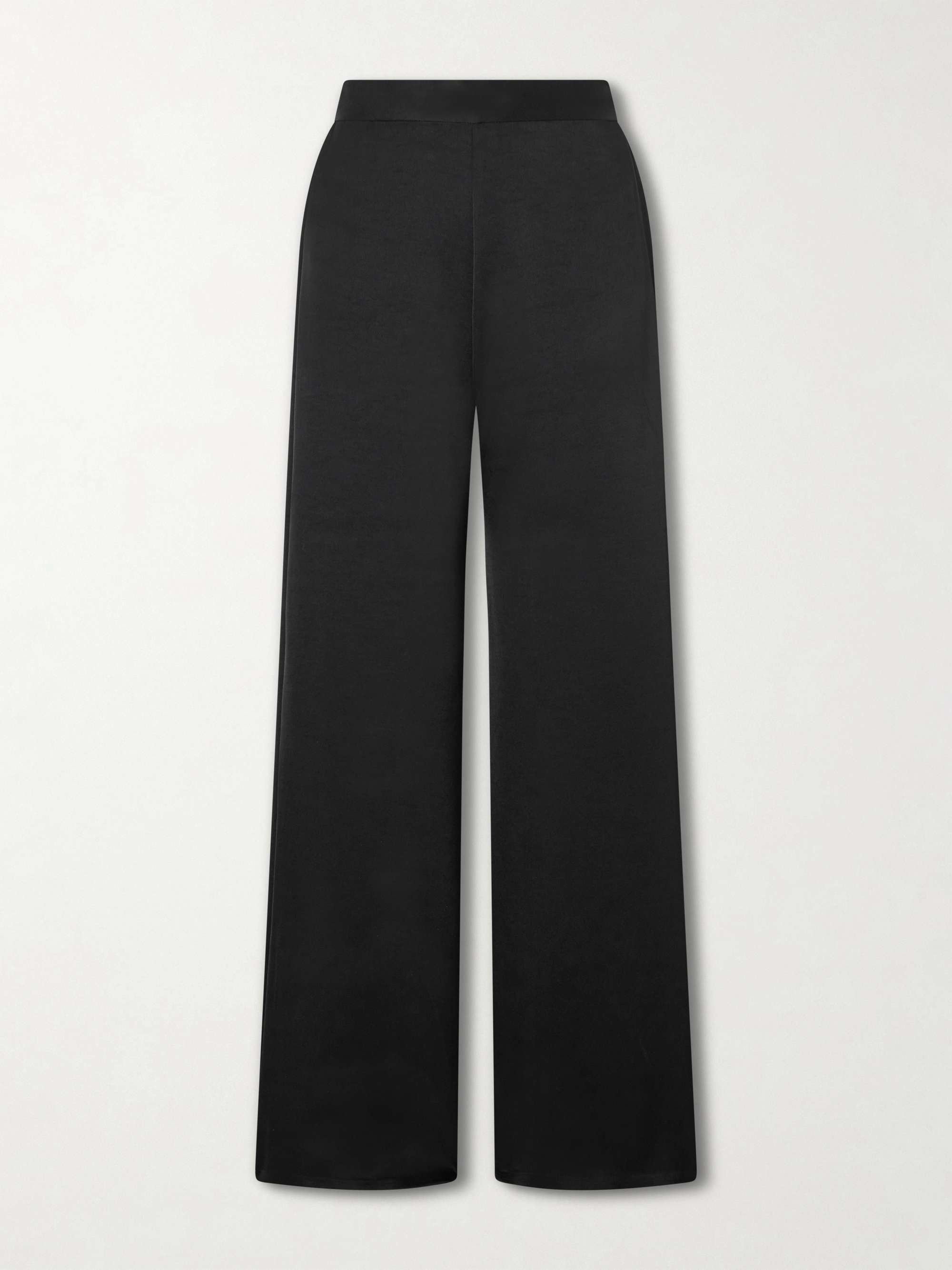 Wide-Leg Satin Pants