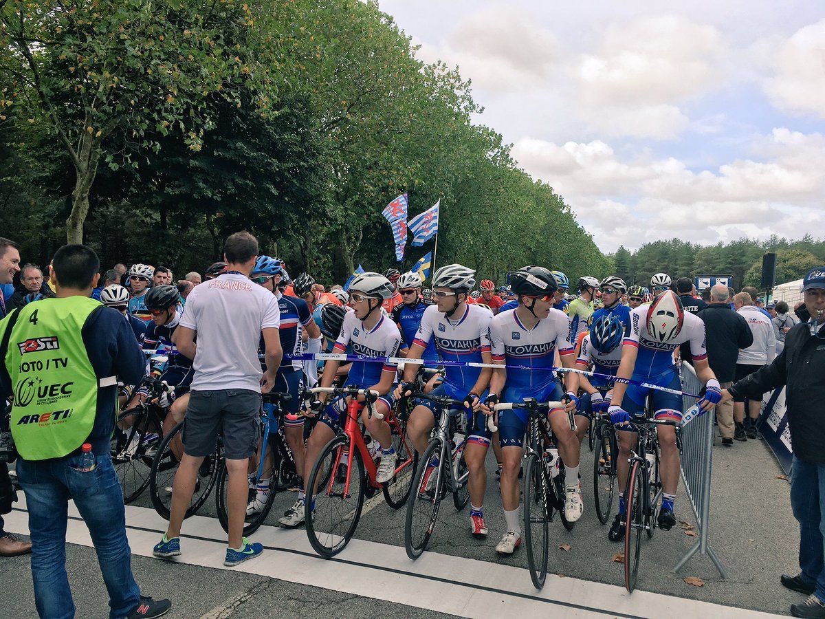 The riders on the start line