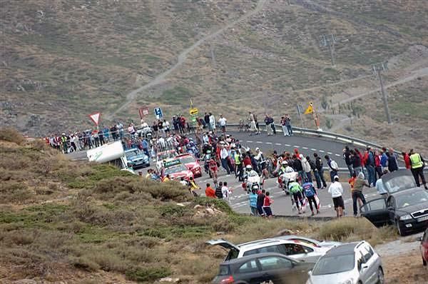 David Moncouti&eacute; (Cofidis) makes his way up the mountain.