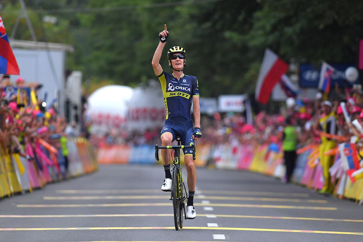 Jack Haig wins the sixth stage of the Tour de Pologne.