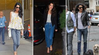 amal clooney wearing re/done jeans