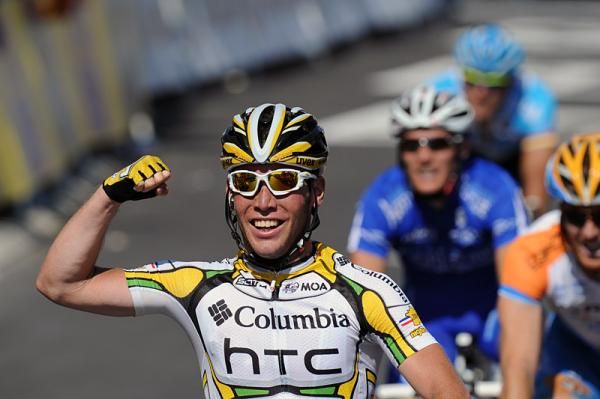 Mark Cavendish (Team Columbia-HTC) is all smiles at the line.
