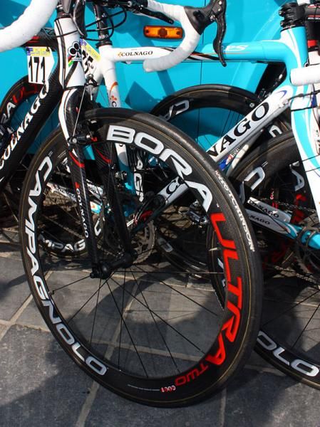 Bonnet used deep-section Campagnolo Bora Ultra carbon tubulars for the Scheldeprijs race just before Paris-Roubaix but won't use them on Sunday.