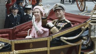 The Queen and Prince Philip at the Guildhall during her Silver Jubilee celebrations, 7th June 1977