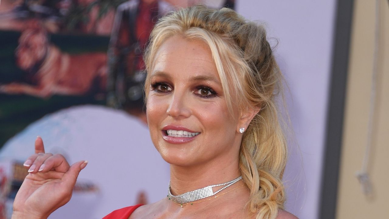 US singer Britney Spears arrives for the premiere of Sony Pictures&#039; &quot;Once Upon a Time... in Hollywood&quot; at the TCL Chinese Theatre in Hollywood, California on July 22, 2019. (Photo by VALERIE MACON / AFP) (Photo credit should read VALERIE MACON/AFP via Getty Images)