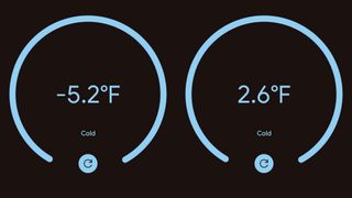 Measuring the temperature of frozen objects with the Google Pixel 8 Pro