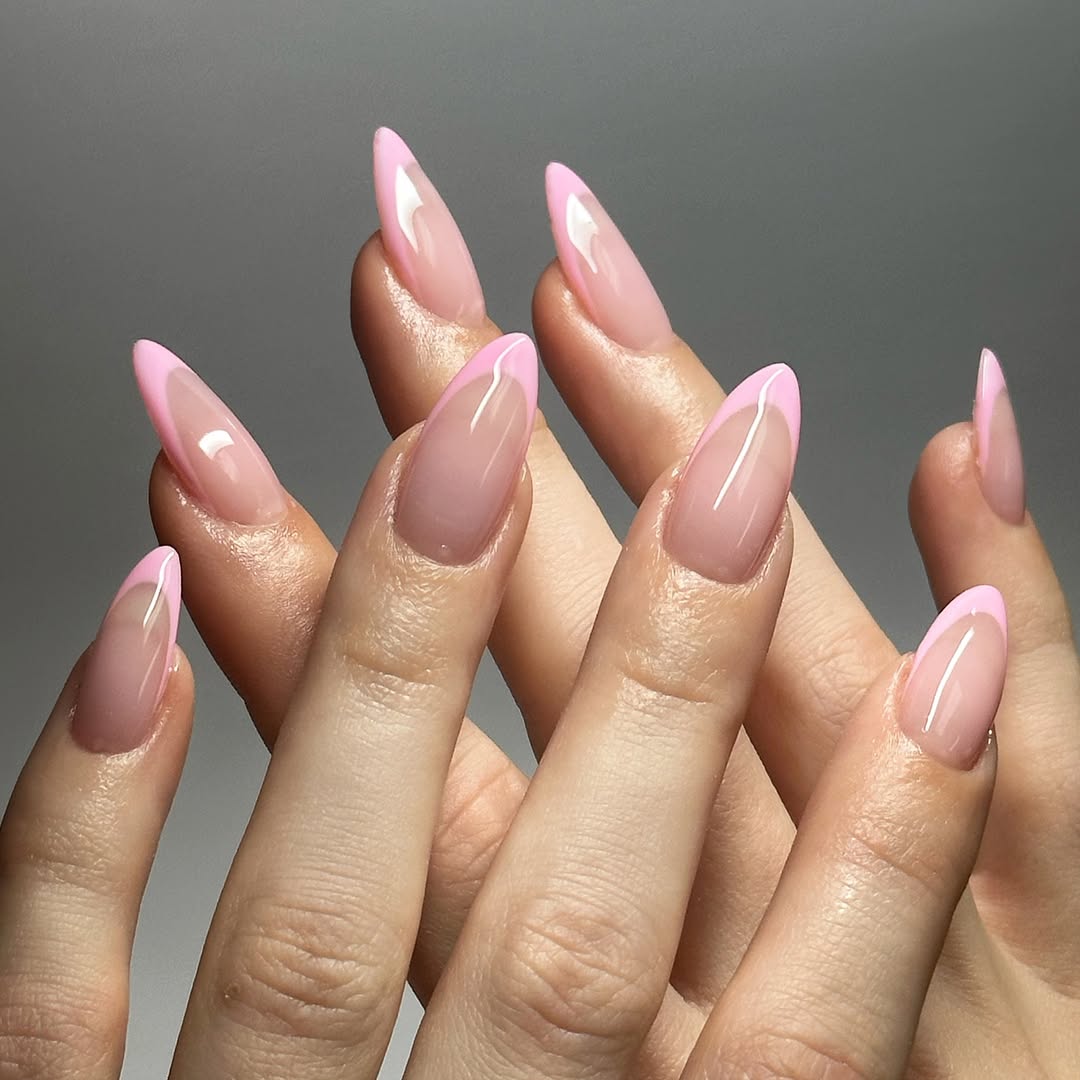 pink french manicure