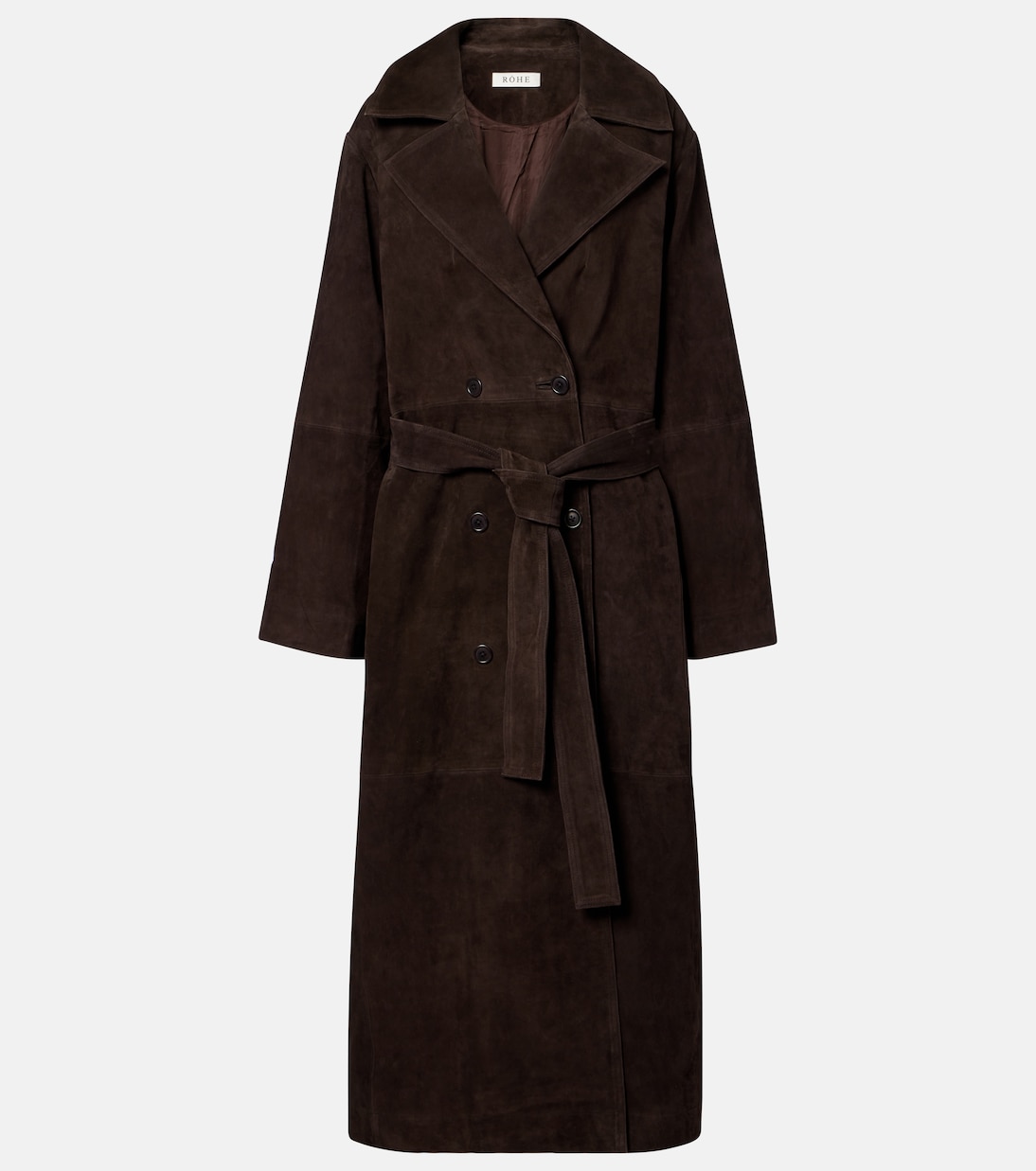 Suede Wrap Coat