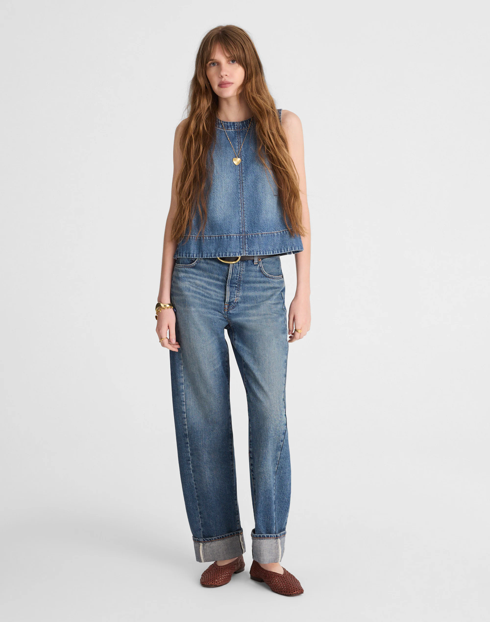 The Tall Pieced Barrel-Leg Full-Length Jean