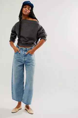 Citizens of Humanity Ayla Raw Hem Crop Jeans