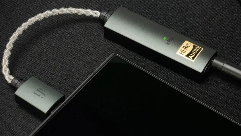 The iFI Go Link Max connected to a smartphone.