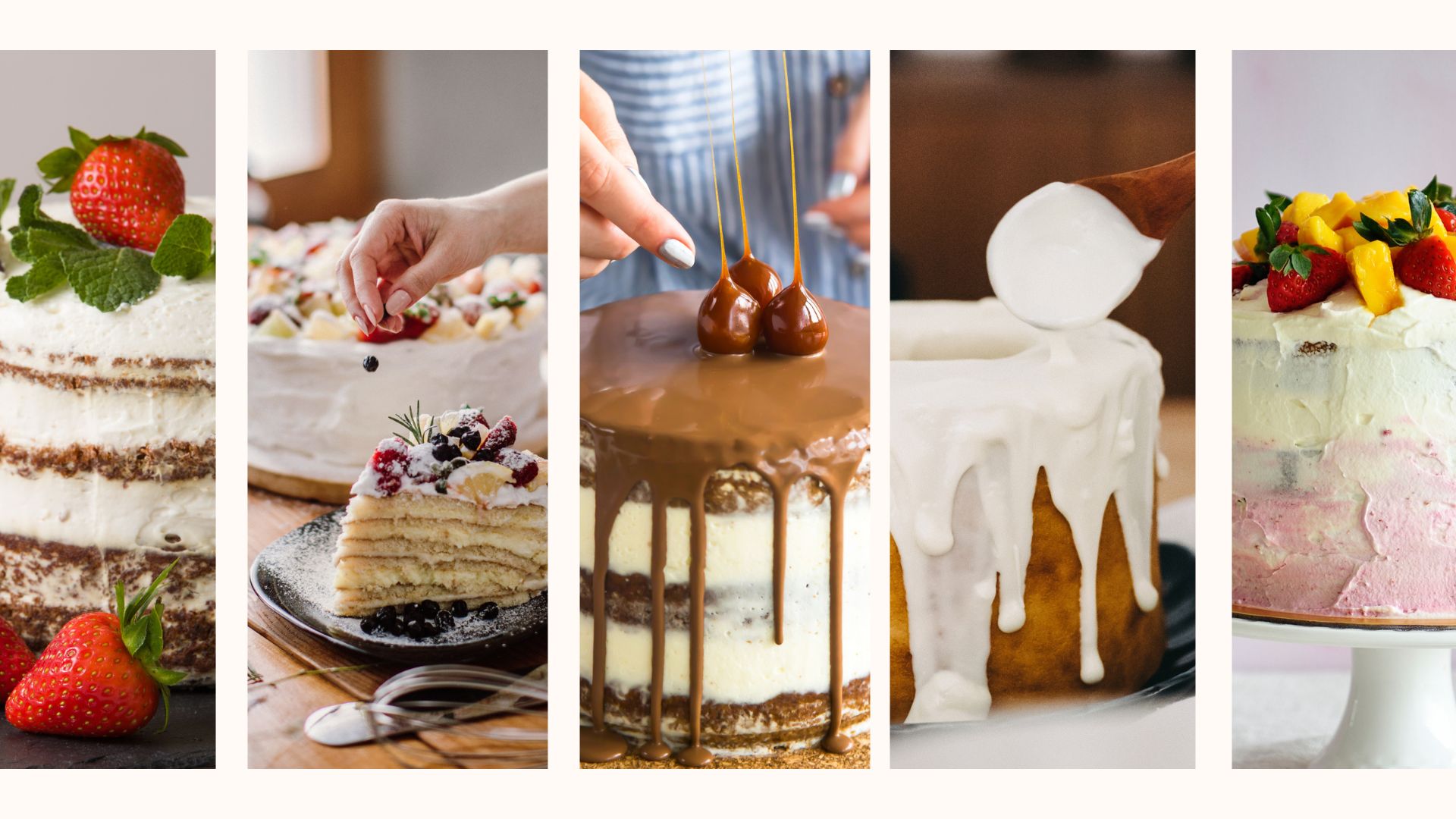 Cake decorating tips collage