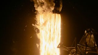 rocket engines spit fire