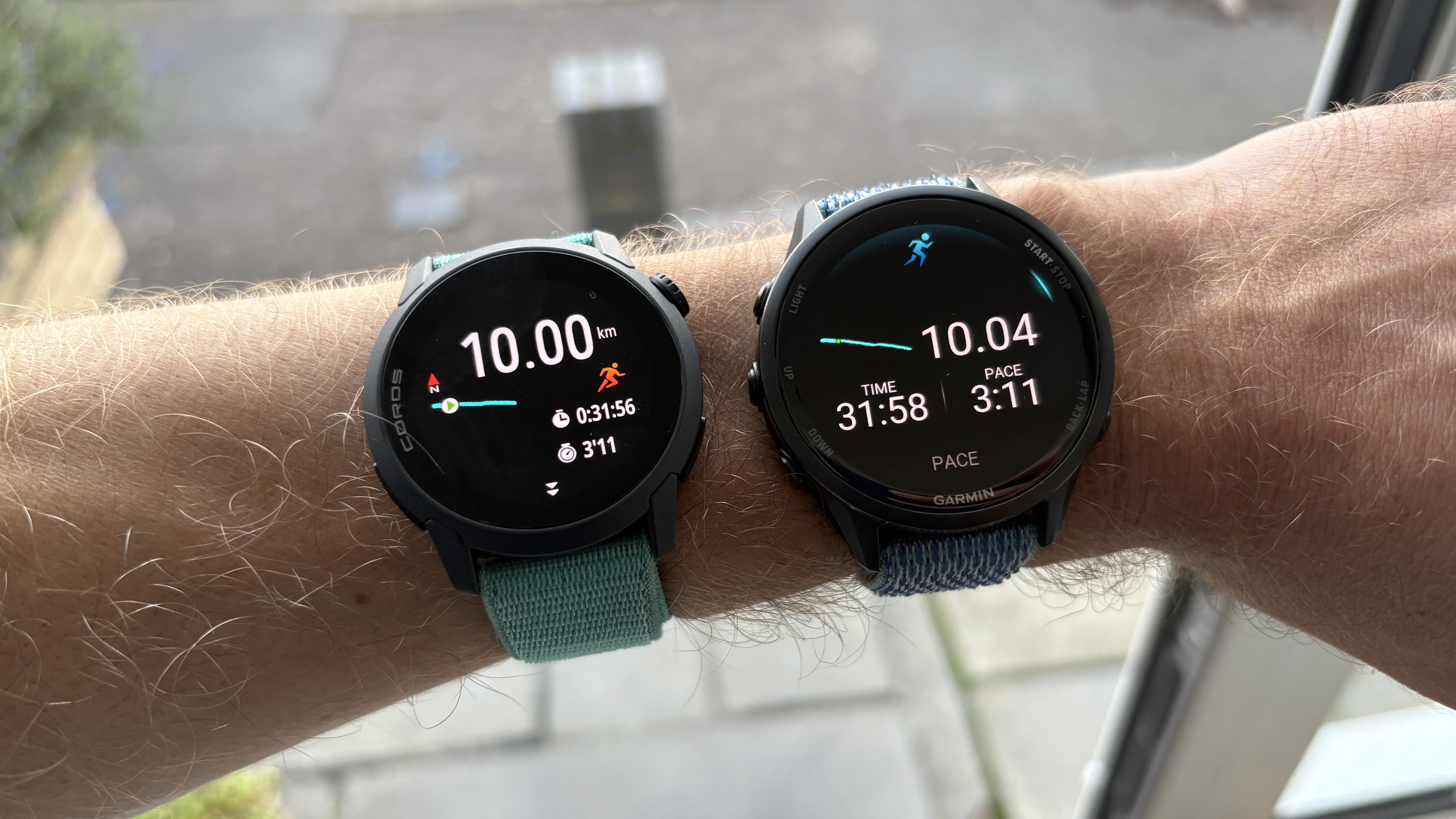 Coros Pace 4 vs Garmin Forerunner 970 on wrist