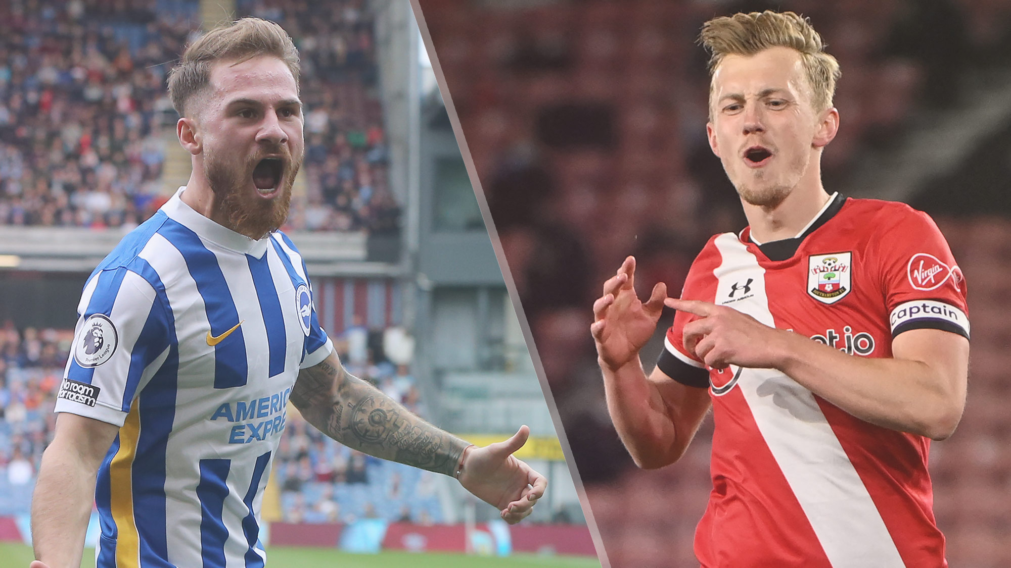 Brighton's Alexis Mac Allister and Southampton's James Ward-Prowse can be featured in the Brighton vs Southampton live stream