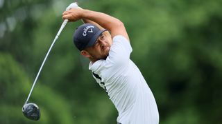 Xander Schauffele takes a shot at the Travelers Championship