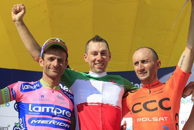 Michele Scarponi, Ivan Santaromita and Davide Rebellin made up the podium