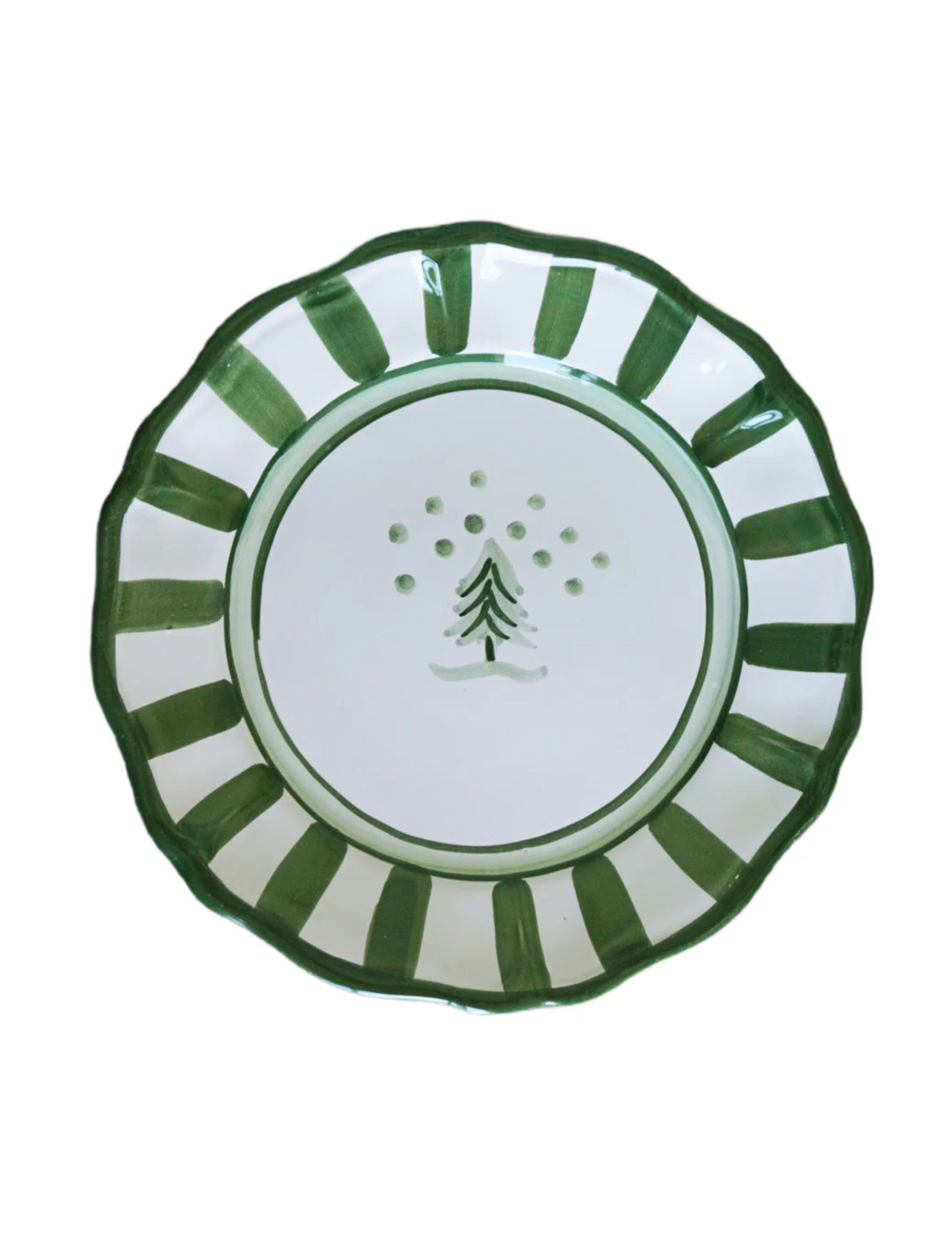 La Gabbianella Allegro Dinner Plate, Green Tree