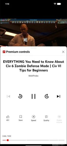 Another YouTube app test for Premium reportedly adds "on-the-go," a feature that will surface easy controls for users that are up and moving.