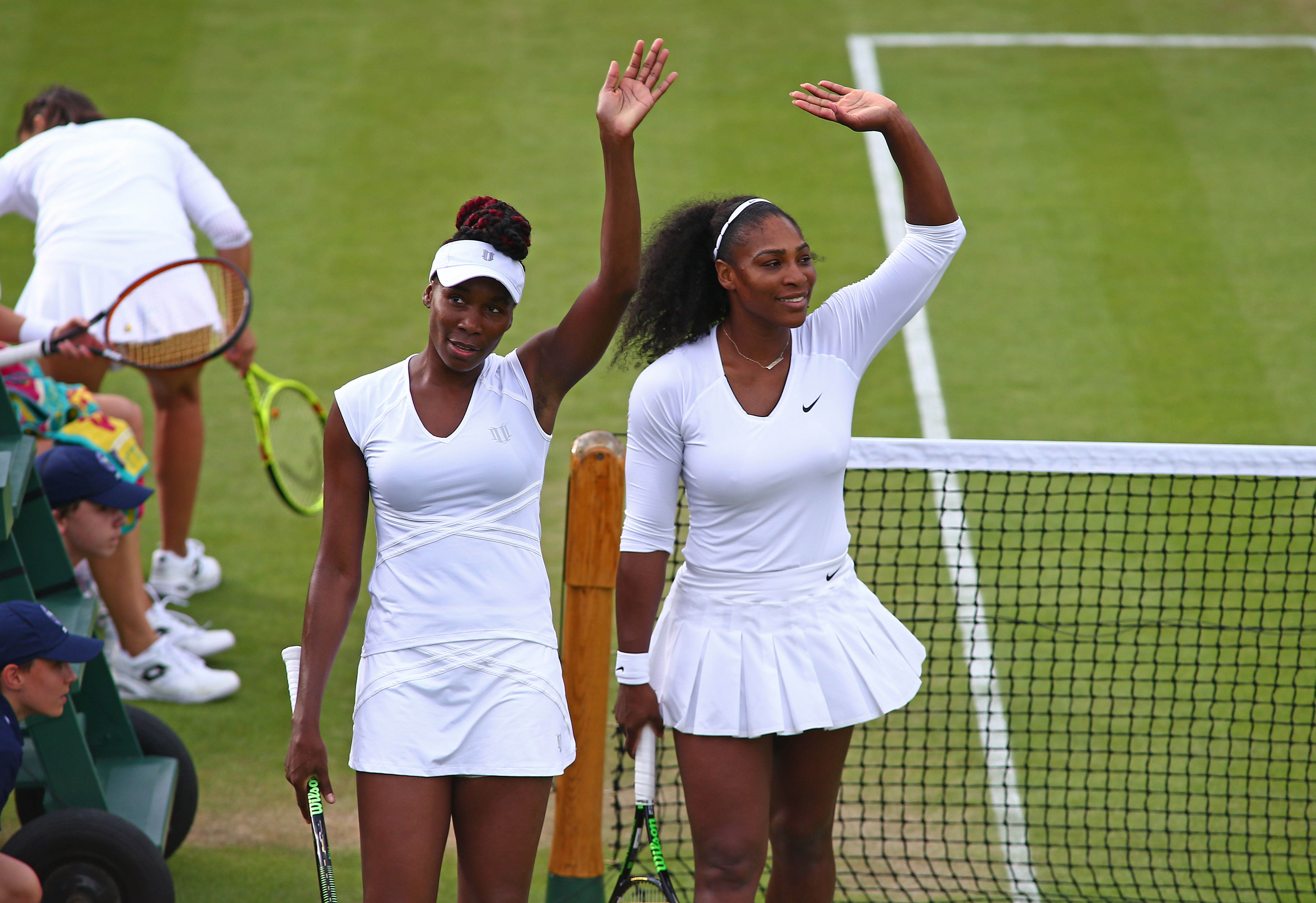 Serena Williams and Venus Williams played together at Wimbledon 2016