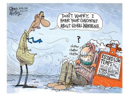 Obama cartoon global warming tax