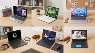 A selection of Dell and Alienware laptops.
