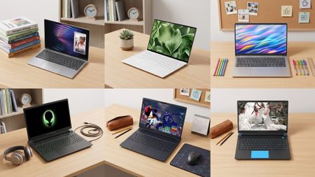 A selection of Dell and Alienware laptops.