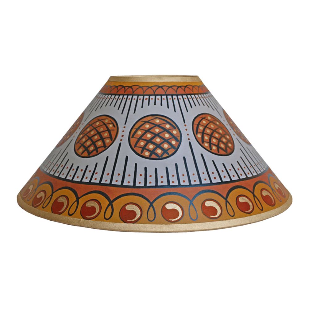 Circles &amp;amp; Stripes Hand Painted 14&quot; Lampshade