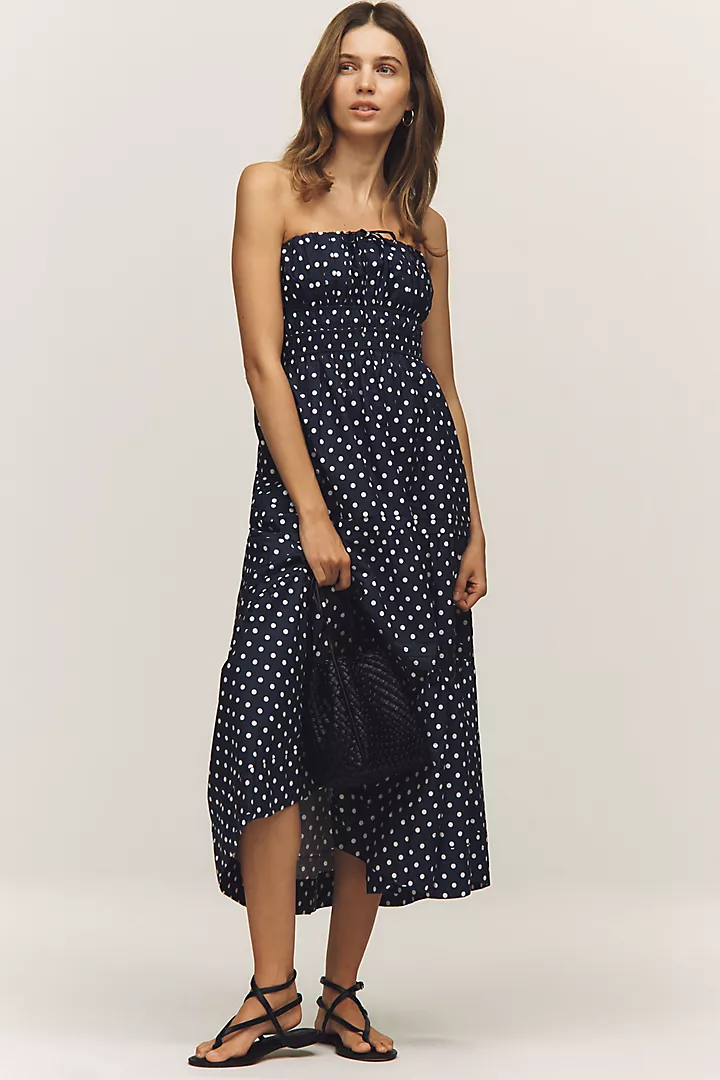 Anthropologie, The Somerset Strapless Maxi Dress