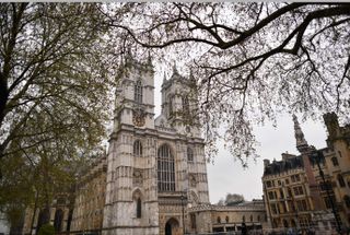 Westminster Abbey in central London on April 16, 2019 ahead of a special toll of the bells