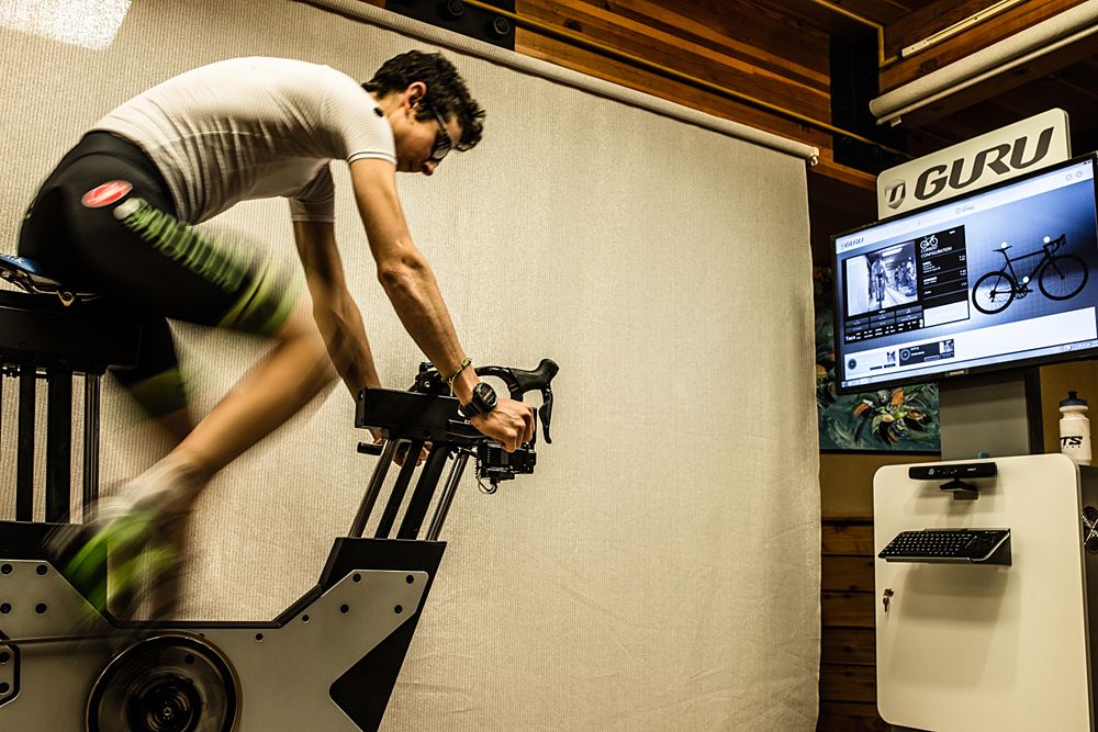 Davide Formolo gets a bike fit