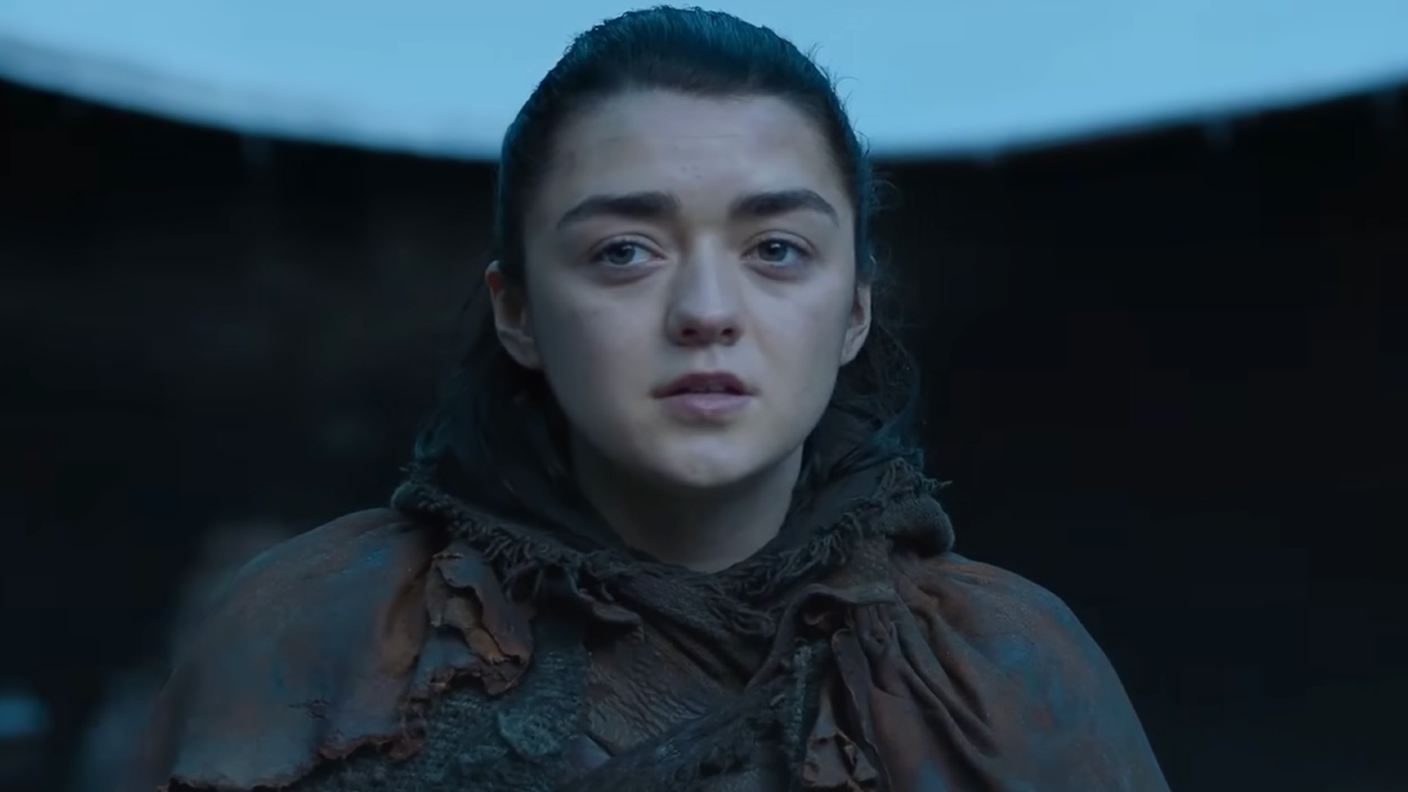 Arya Stark staring in Game of Thrones