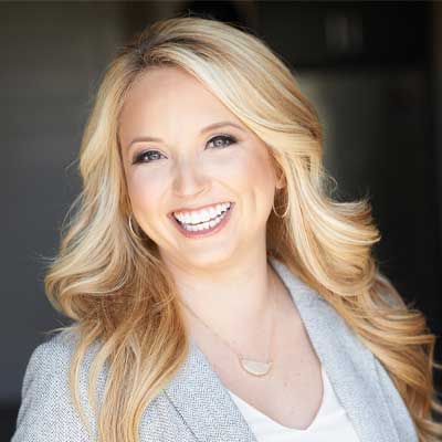 headshot of female interior designer Christina Garcia Lysaught