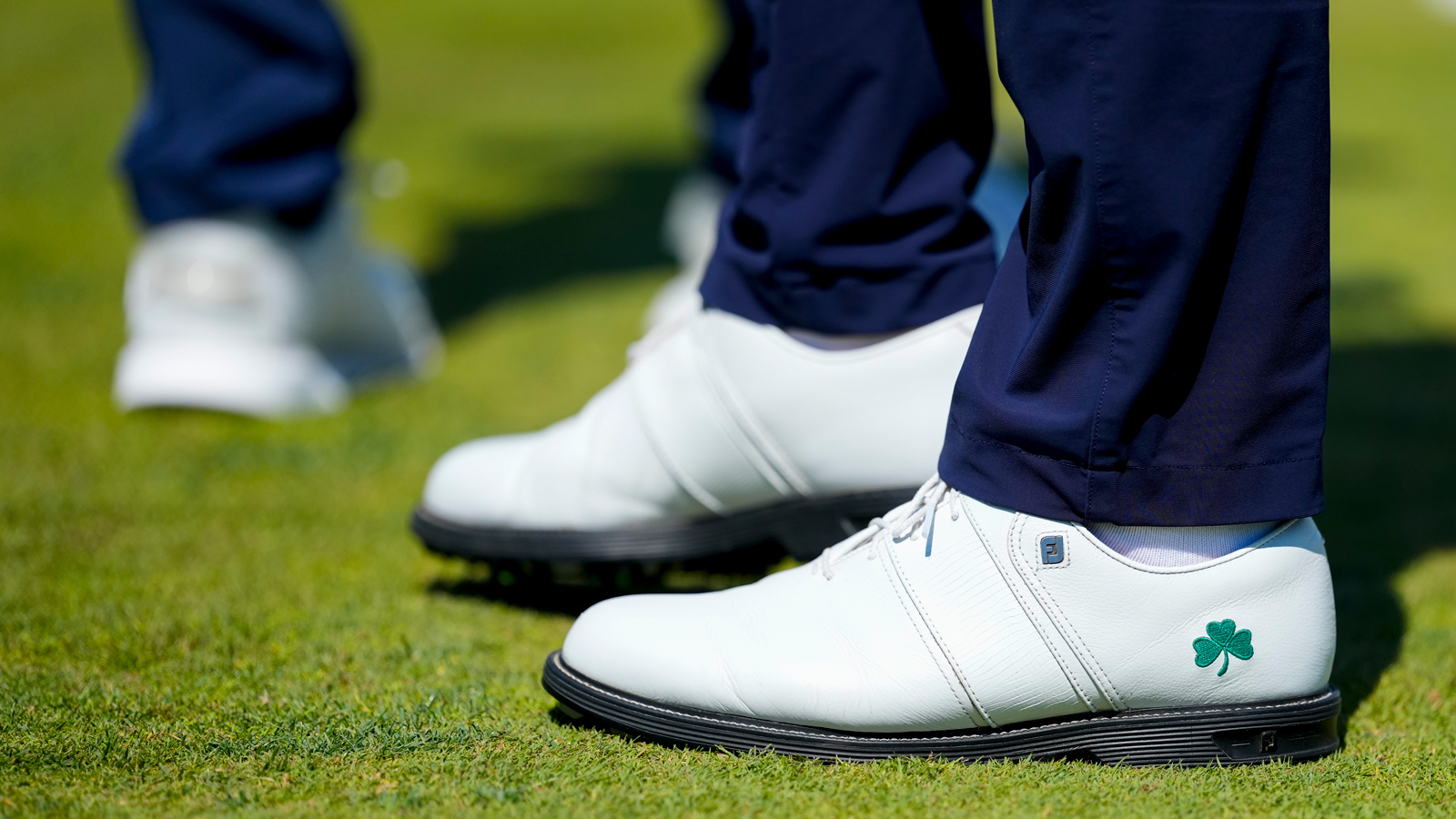 A close-up of the shoes worn by Shane Lowry