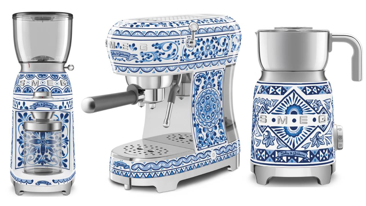 Smeg x Dolce & Gabbana Blu Mediterraneo Coffee Set
