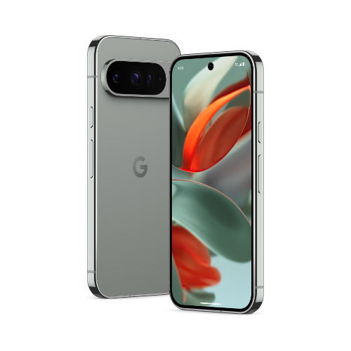 Google Pixel 9 Pro official render - Hazel - Front/Back