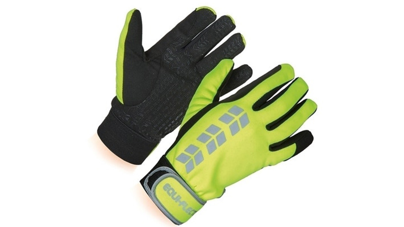 Shires Equi-Flector riding gloves hi viz for horse riders